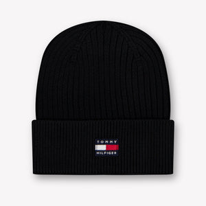 Tommy Hilfiger Unisex Kids Beanie in Black