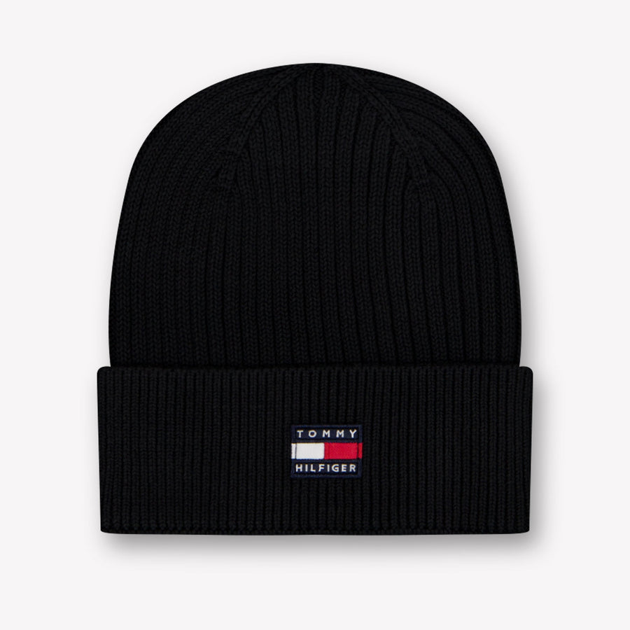 Tommy Hilfiger Unisex Kids Beanie in Black