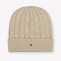 Tommy Hilfiger Unisex Kids Beanie in Beige