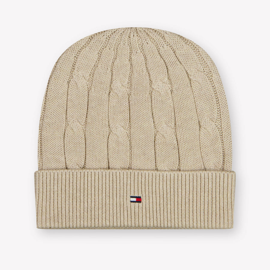 Tommy Hilfiger Unisex Kids Beanie in Beige