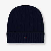 Tommy Hilfiger Unisex Kids Beanie in Navy