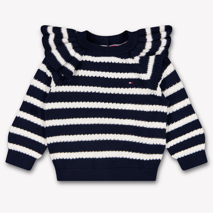Tommy Hilfiger Baby Girls Sweater In Navy