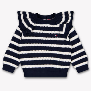 Tommy Hilfiger Baby Girls Sweater In Navy