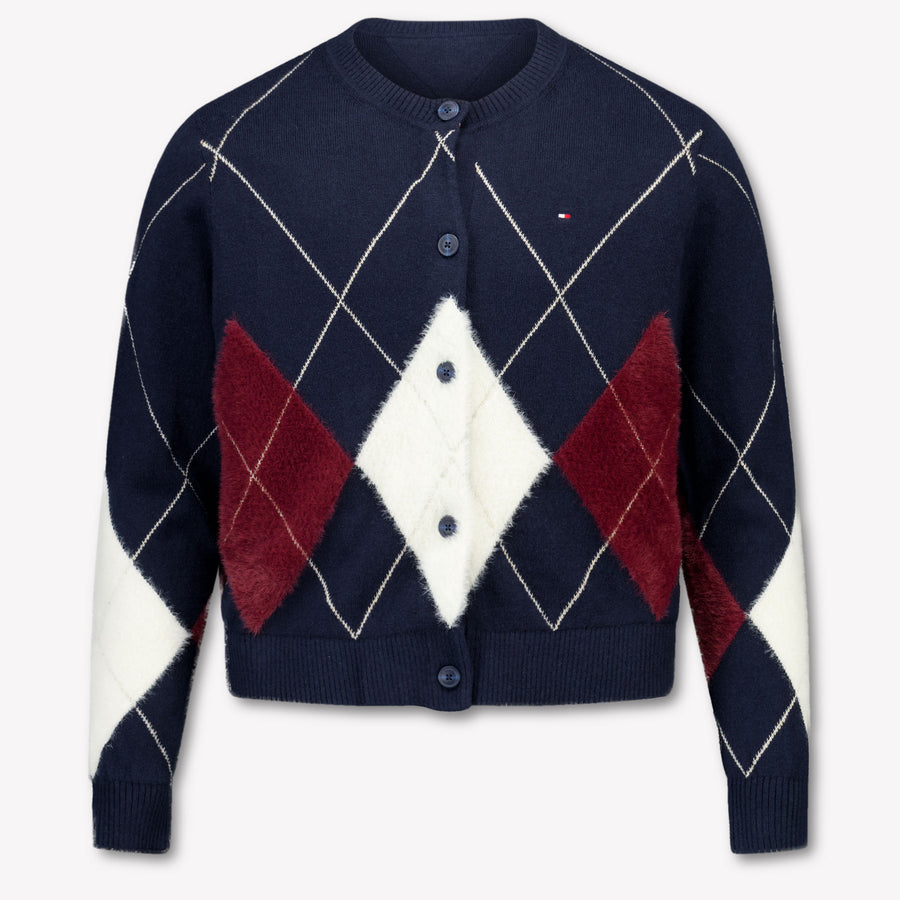 Tommy Hilfiger Kids Girls Cardigan In Navy