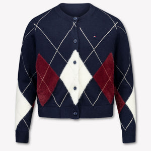 Tommy Hilfiger Kids Girls Cardigan In Navy