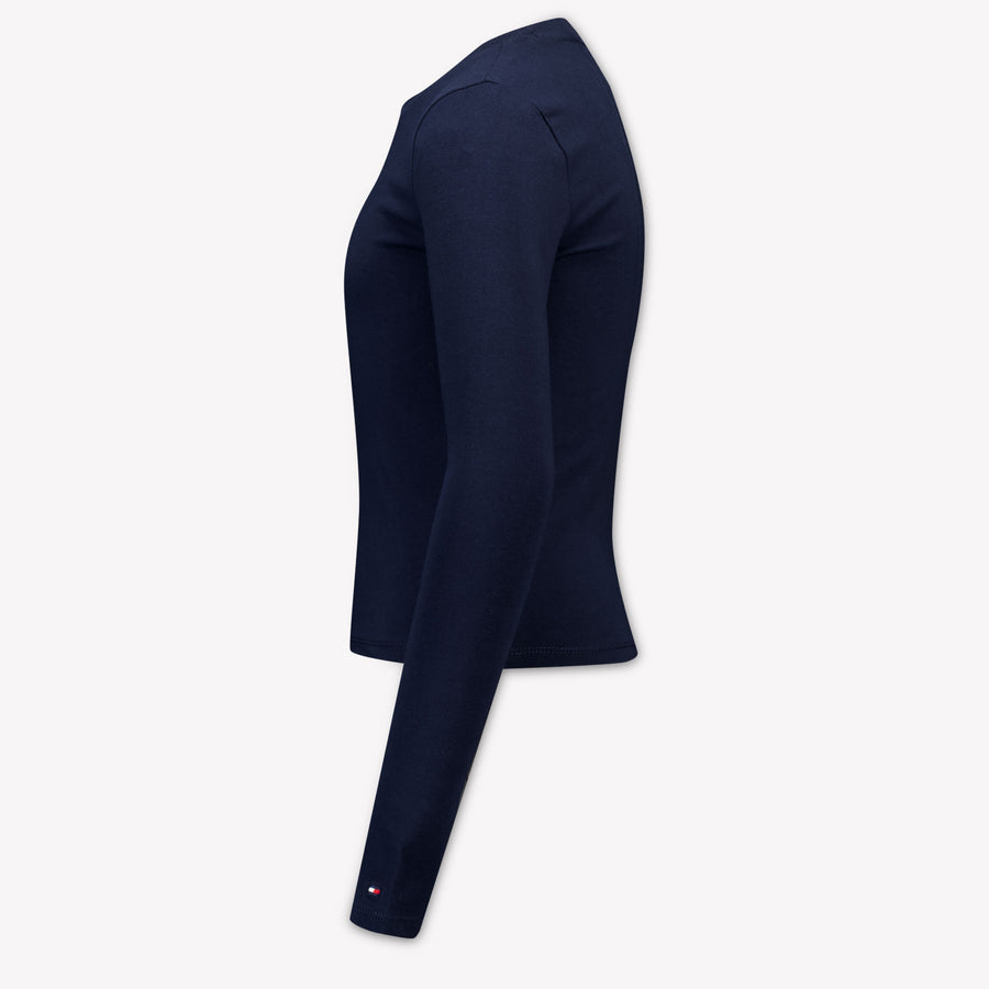 Tommy Hilfiger Kinder Meisjes T-Shirt In Navy