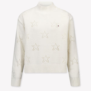 Tommy Hilfiger Kids Girls Sweater In OffWhite