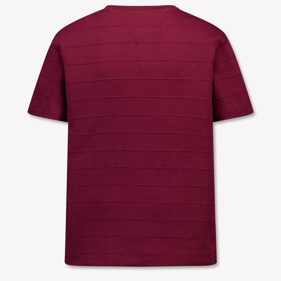 Tommy Hilfiger Kinder Jongens T-Shirt In Bordeaux