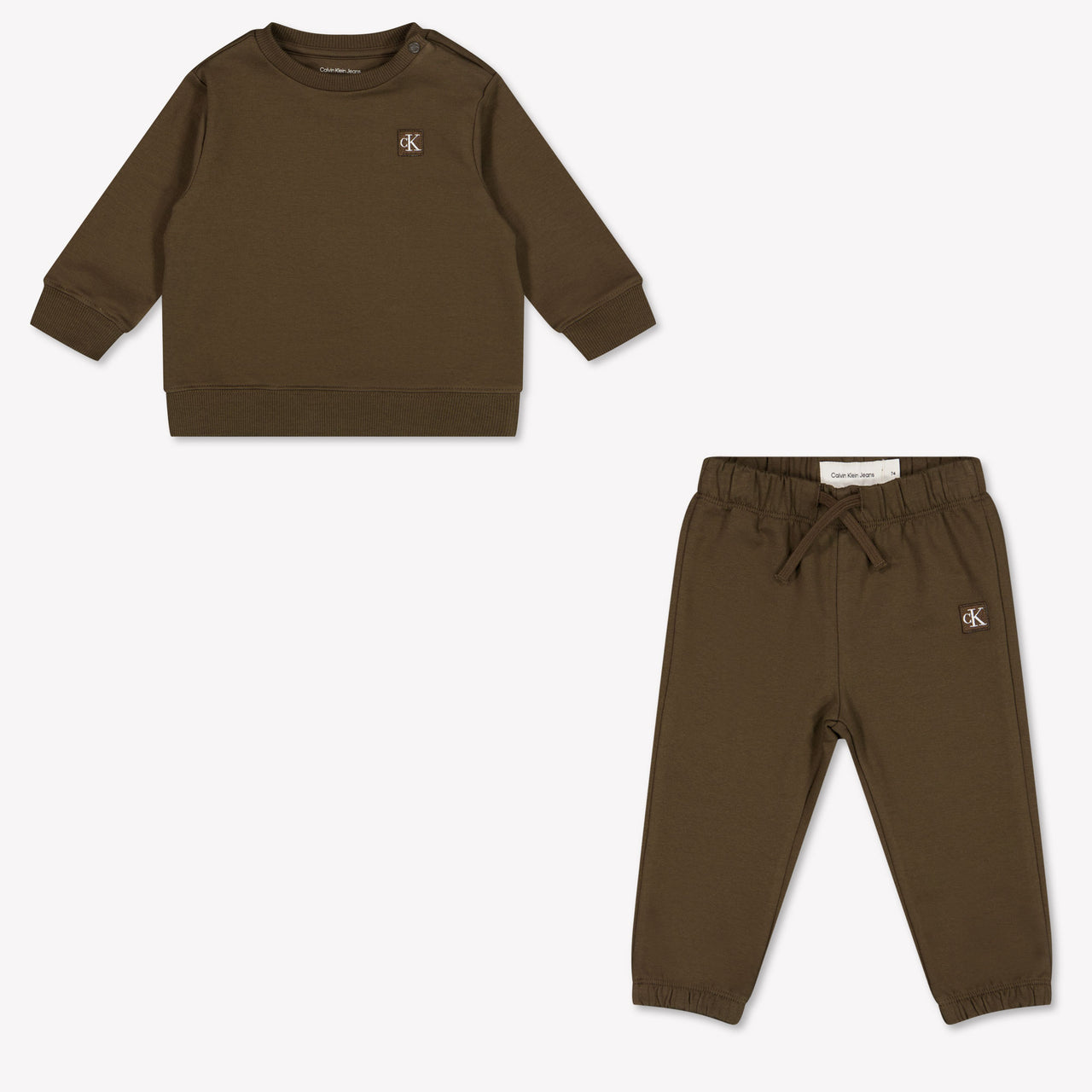 Calvin Klein Baby Unisex Joggingpak In Donker Grijs