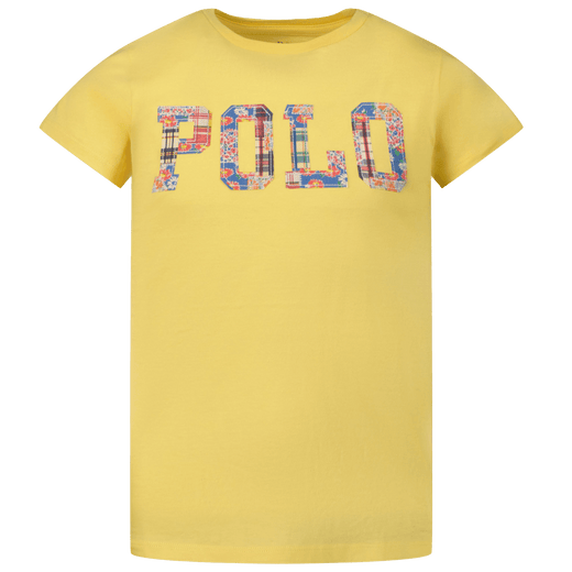 Ralph Lauren Kinder Meisjes T-Shirt Geel - Superstellar