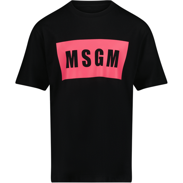 MSGM Kinder T-Shirt Zwart 4Y