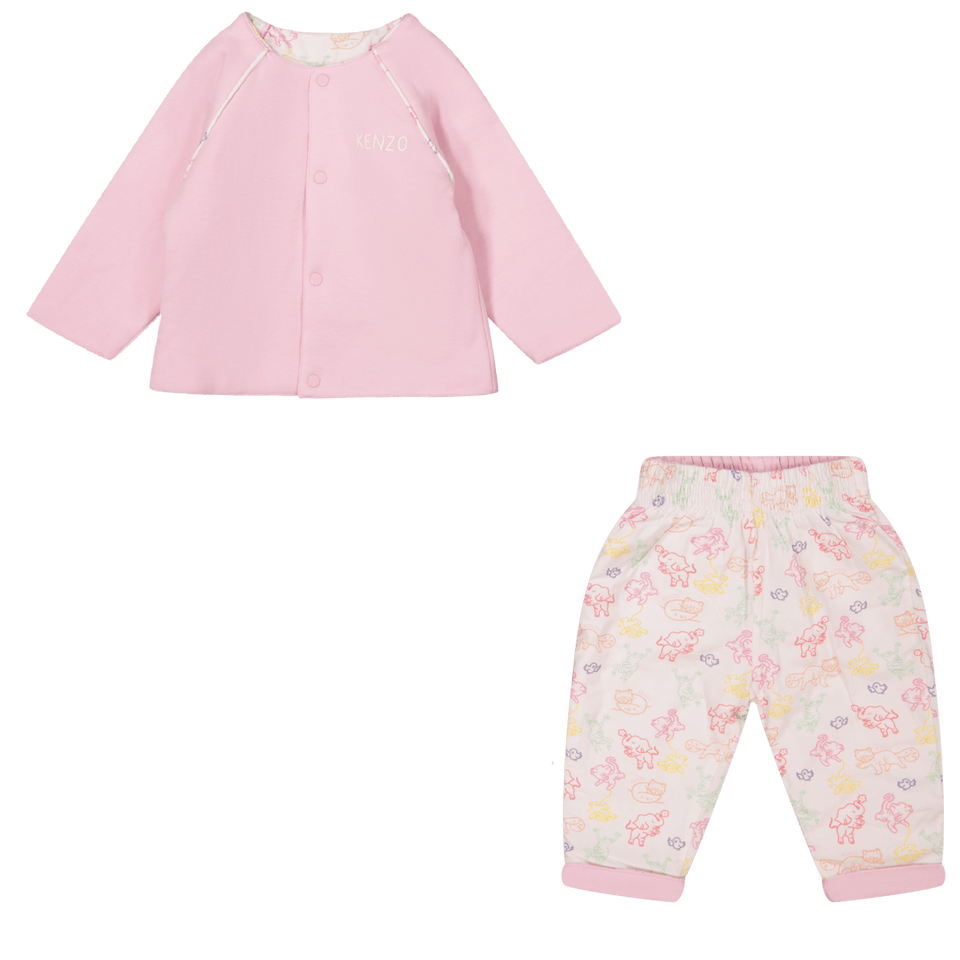 Kenzo kids Baby Girls Jogsuit Light Pink