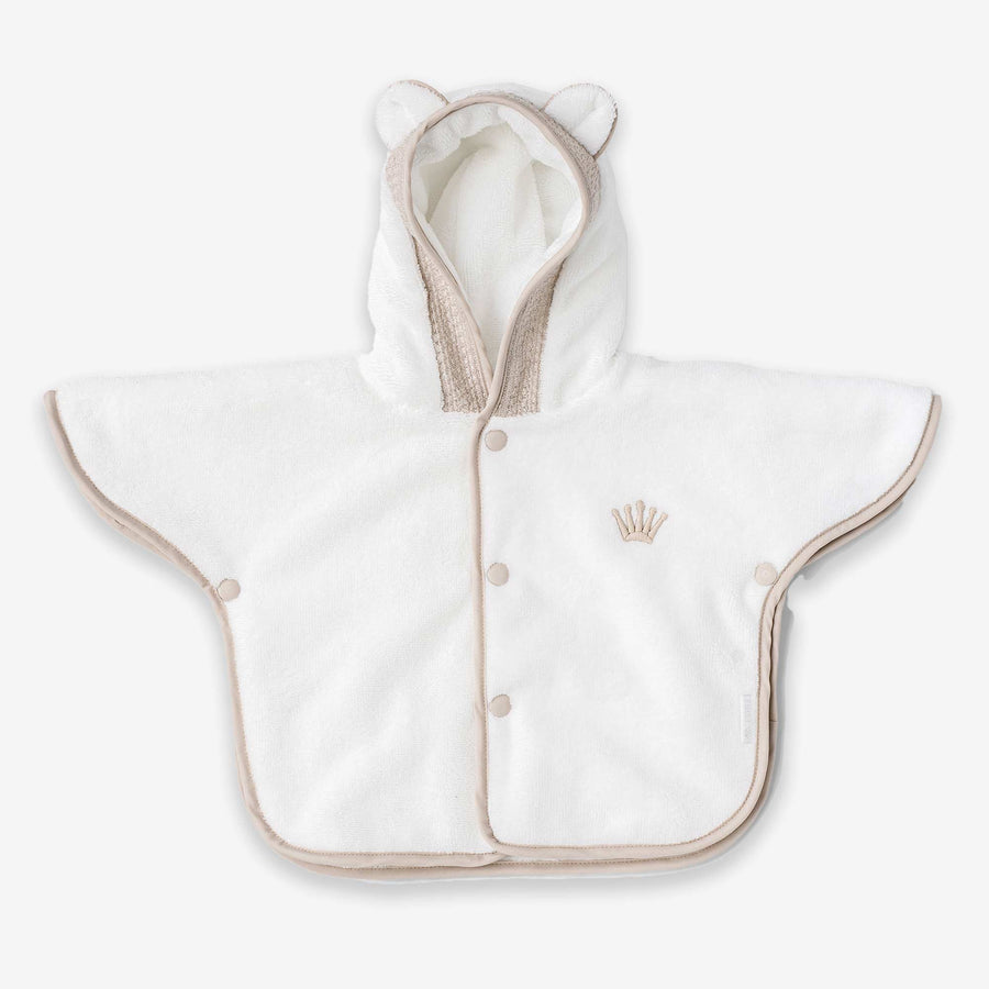 First Baby Unisex Poncho Badjas In Wit