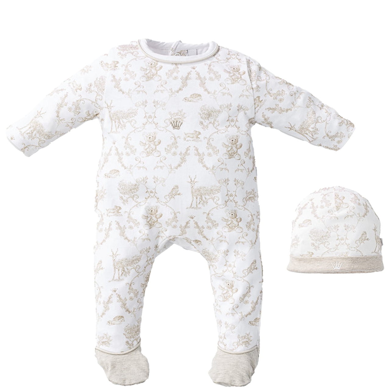 First Baby Unisex Playsuit  White