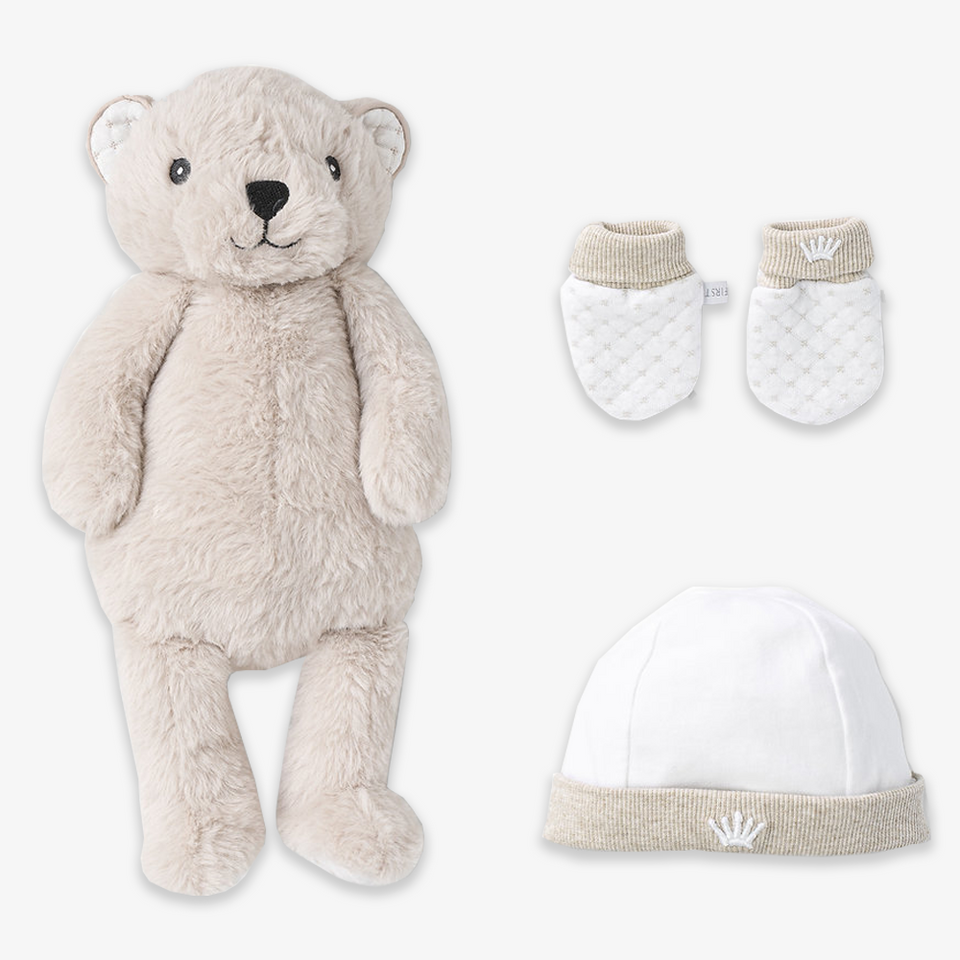 First Baby Unisex Set In Light Beige