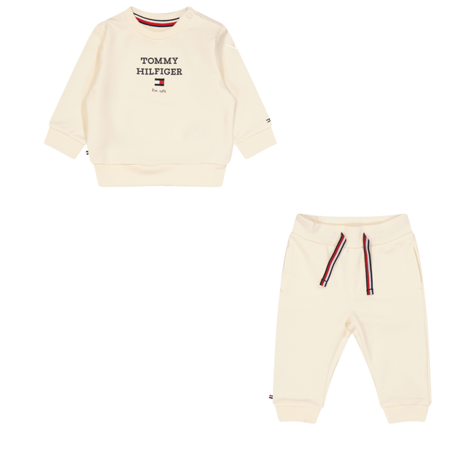 Tommy Hilfiger Baby Unisex Joggingpak Off White 62