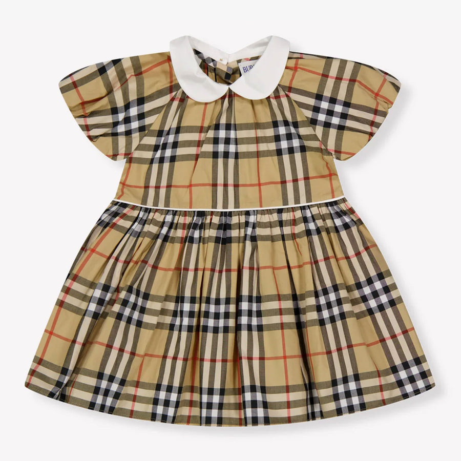 Burberry Aria Baby Girls Dress in Beige