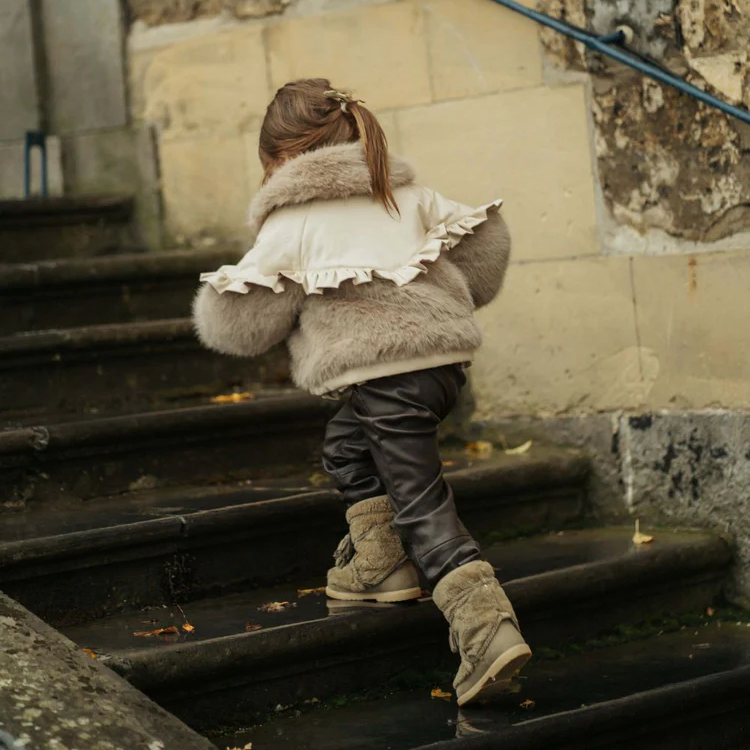 Donsje Amsterdam Kids Girls Jackets  Beige