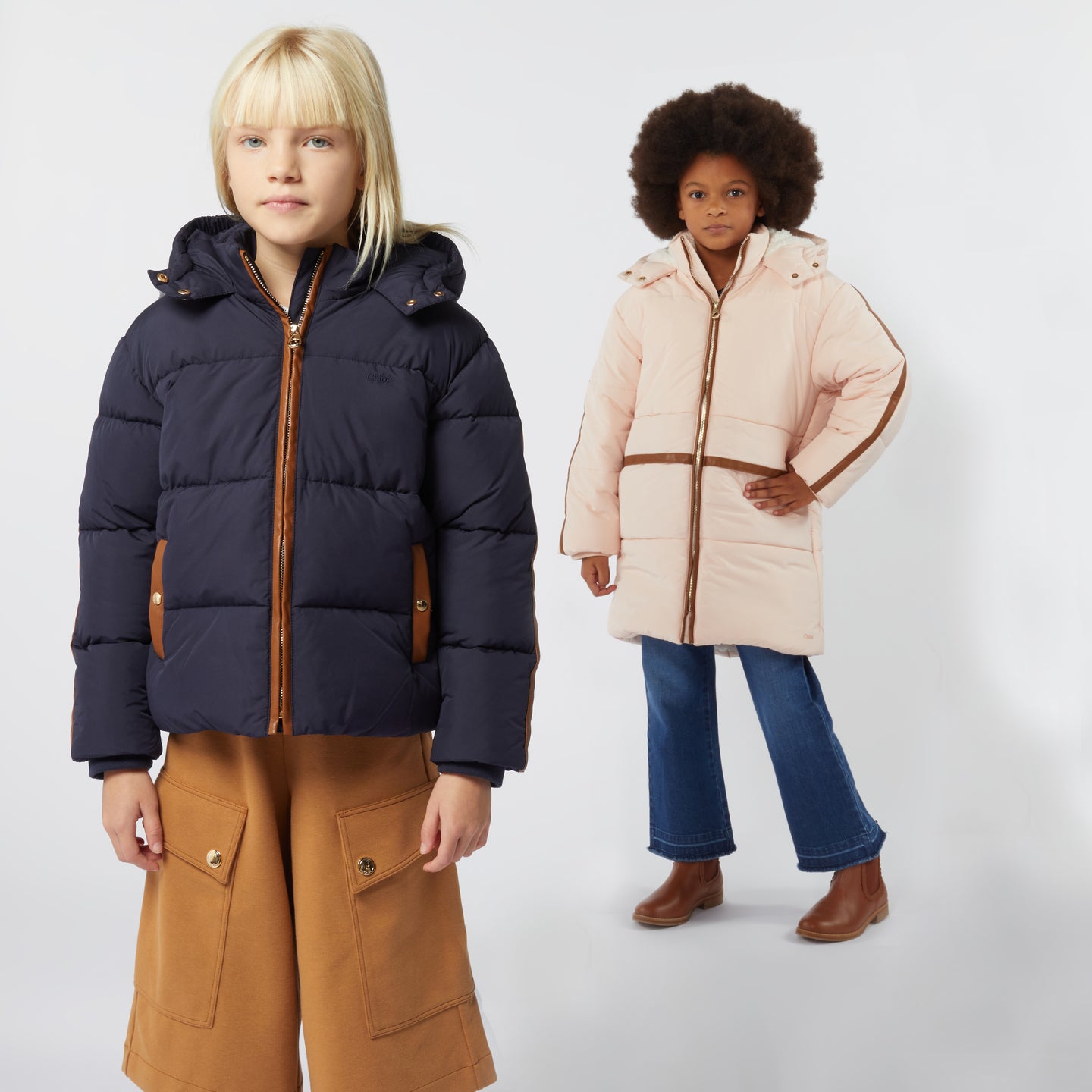 Chloé Girls Winter Jacket Light Pink