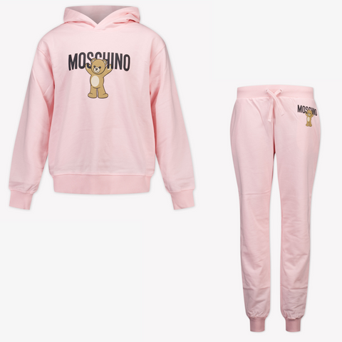 Moschino Kinder Unisex Joggingpak In Licht Roze