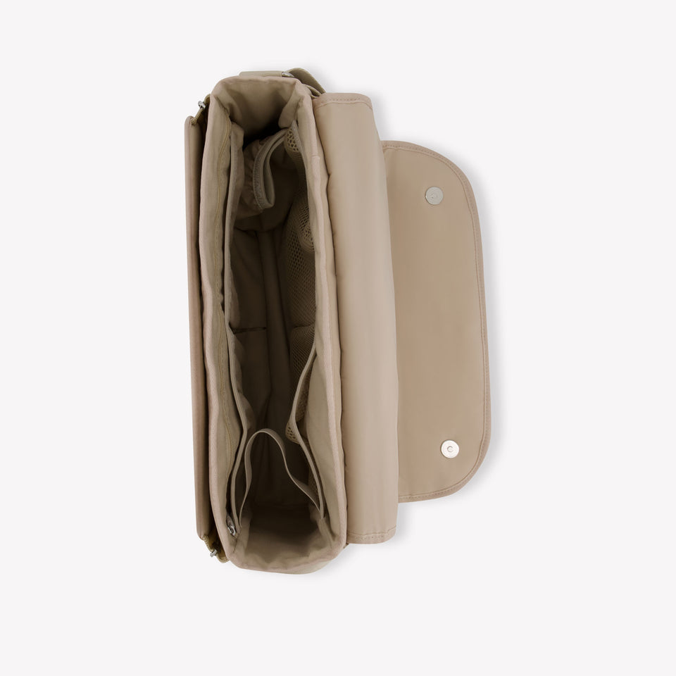 Armani Baby Unisex Diaper Bag In Beige