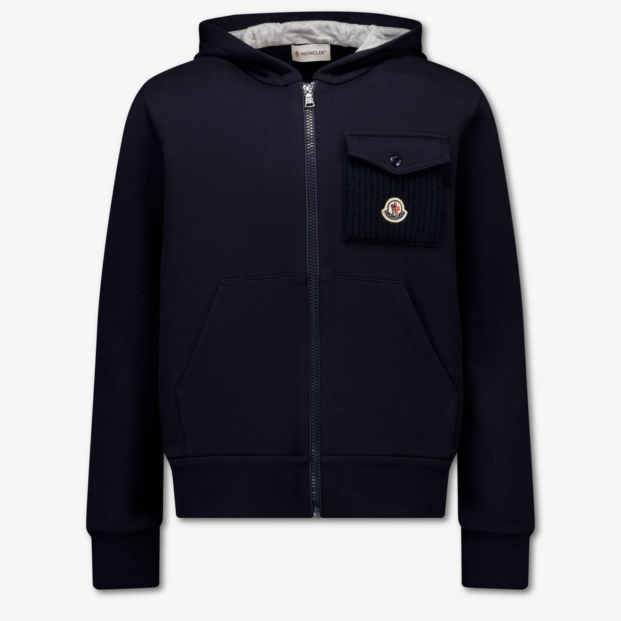 Moncler Boys Cardigan in Navy