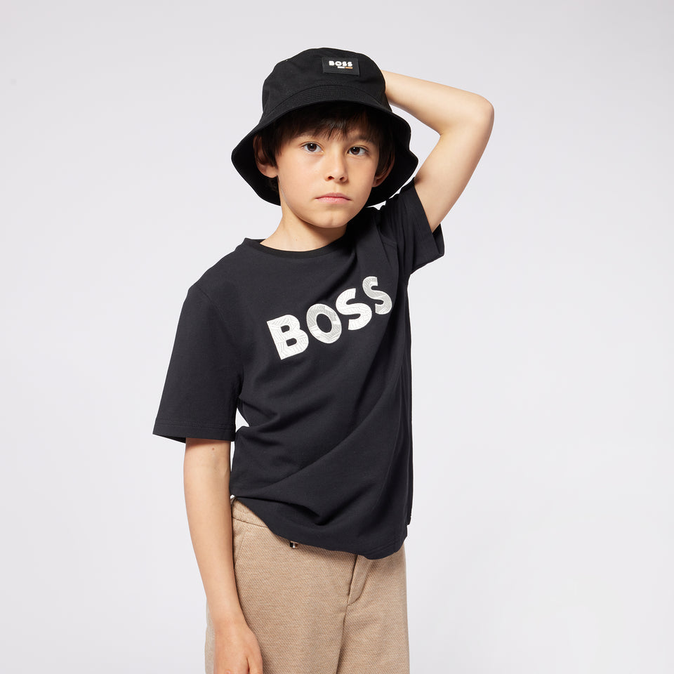Boss Kids Boys in T-Shirt Black