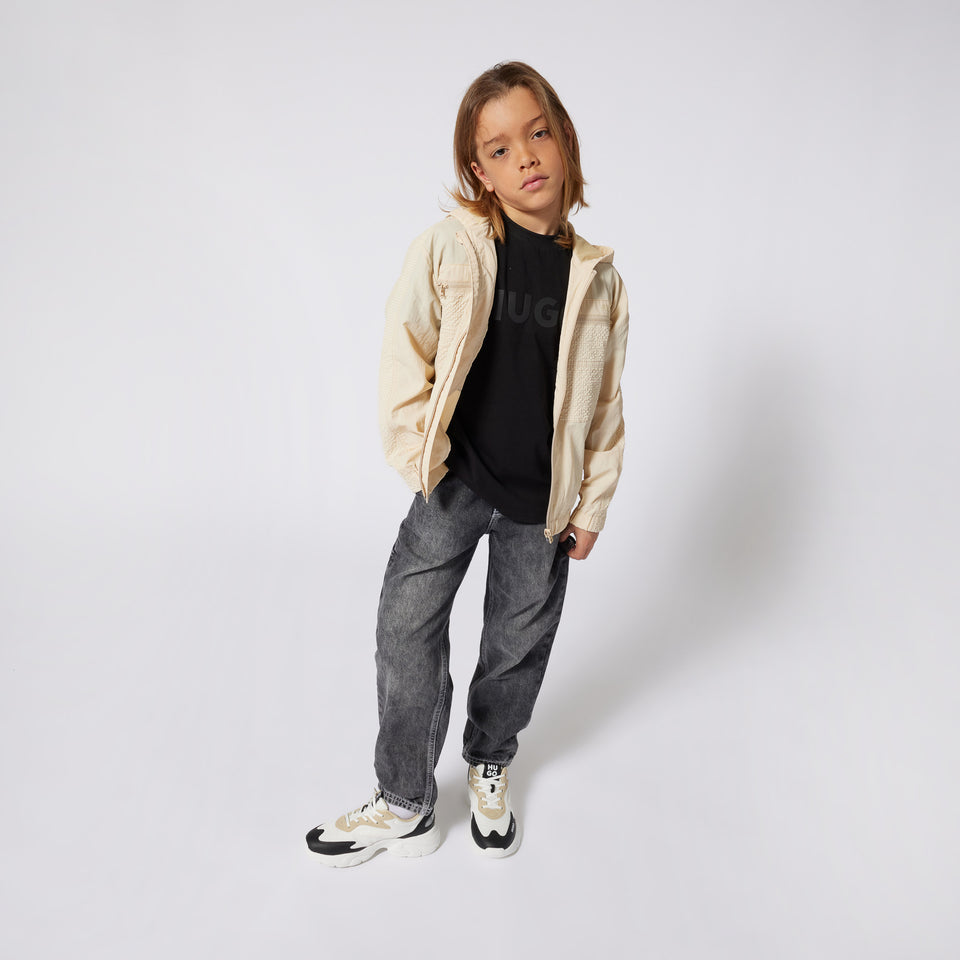 HUGO Kinder Jongens Zomerjas In Licht Beige