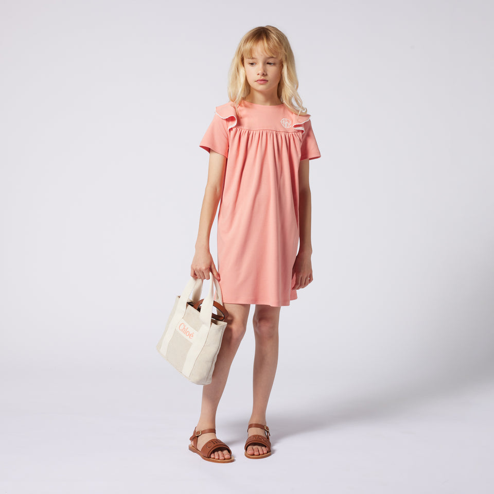 Chloe Kids Girls Dress Coral