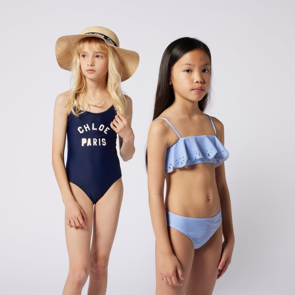 Chloe Kinder Meisjes Zwemkleding In Navy