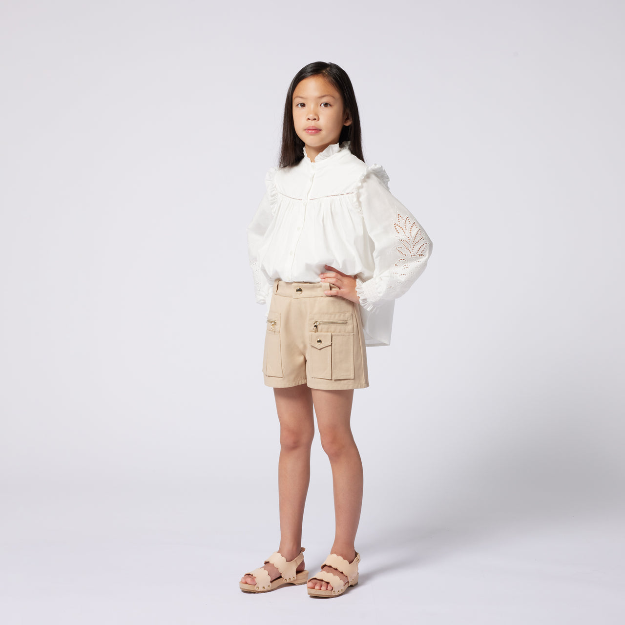 Chloe Kids Girls Blouse  White