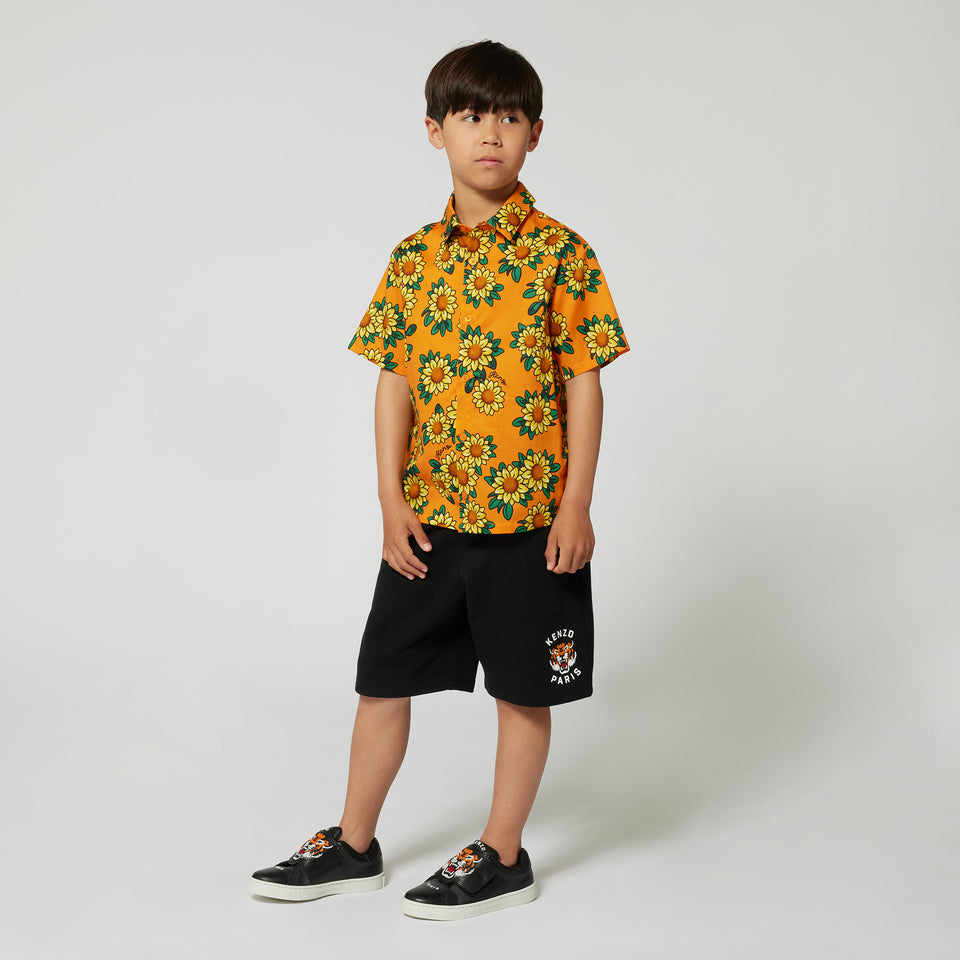 Kenzo kids Kinder Jongens Shorts In Zwart