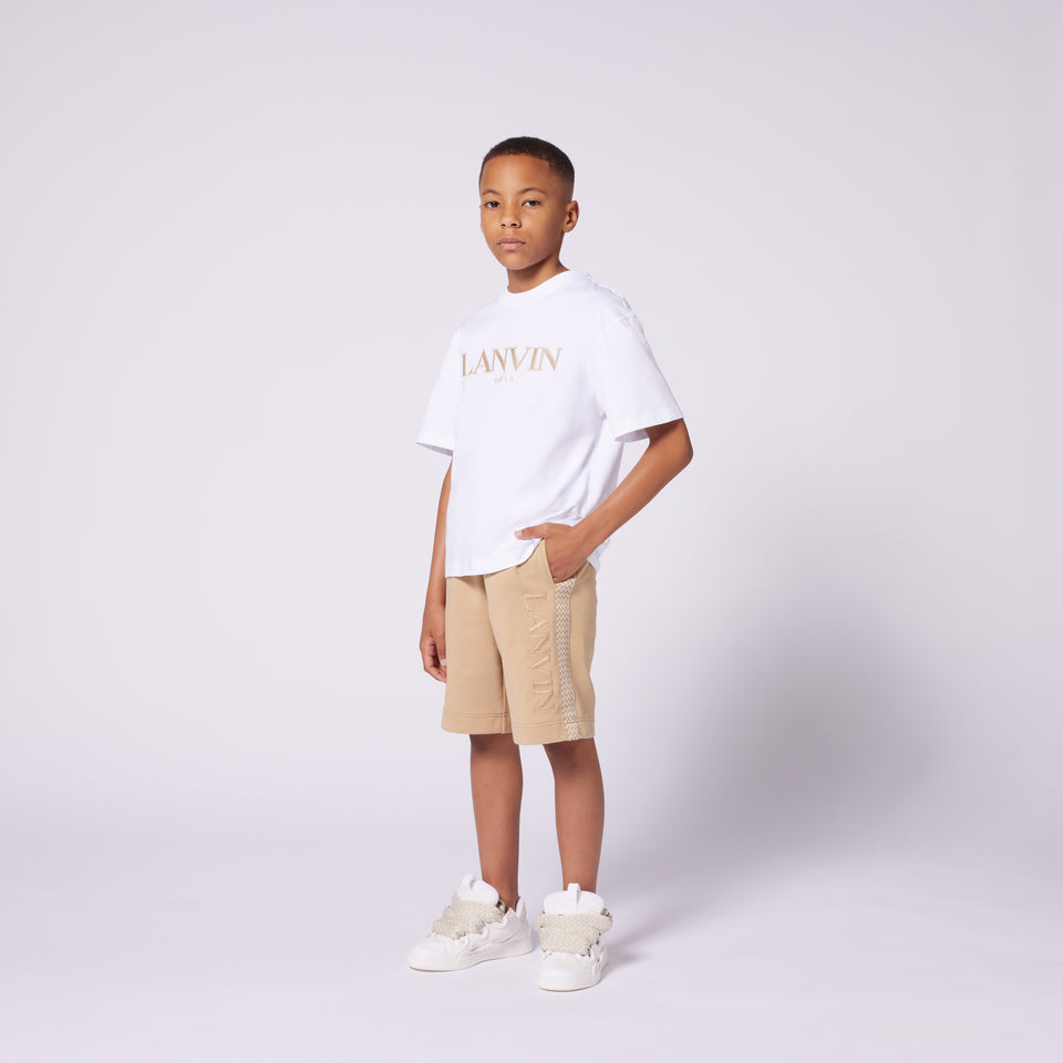 Lanvin Kids Boys Shorts In Beige