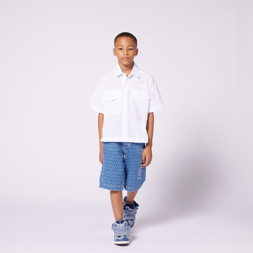 Lanvin Kinder Jongens Shorts In Jeans