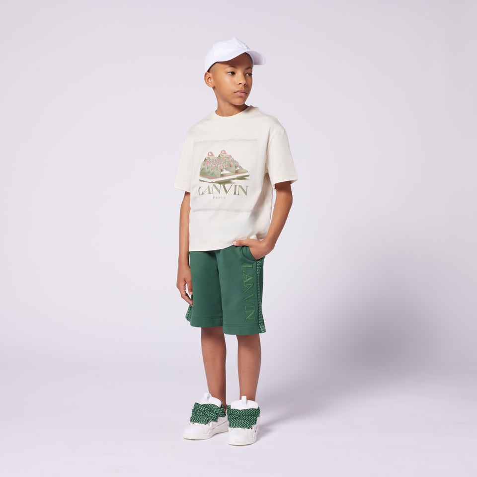 Lanvin Kinder Unisex T-Shirt In Wit