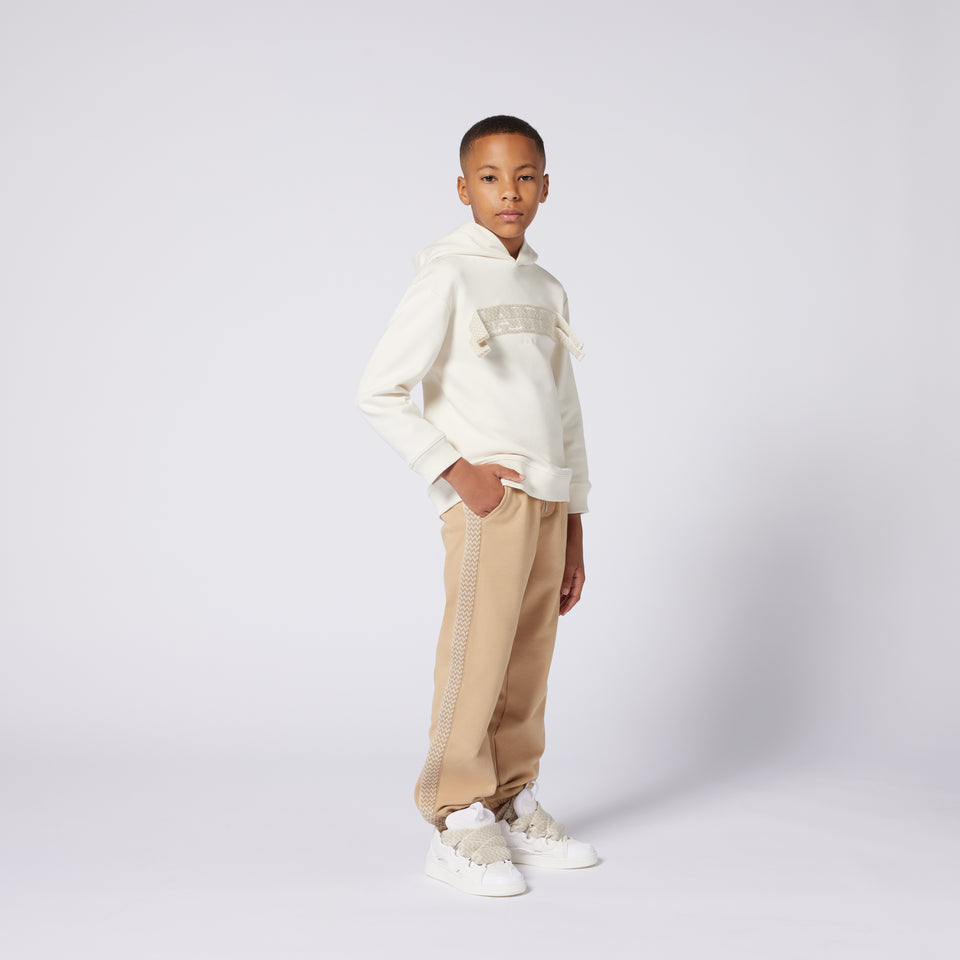 Lanvin Kinder Unisex Broek In Beige