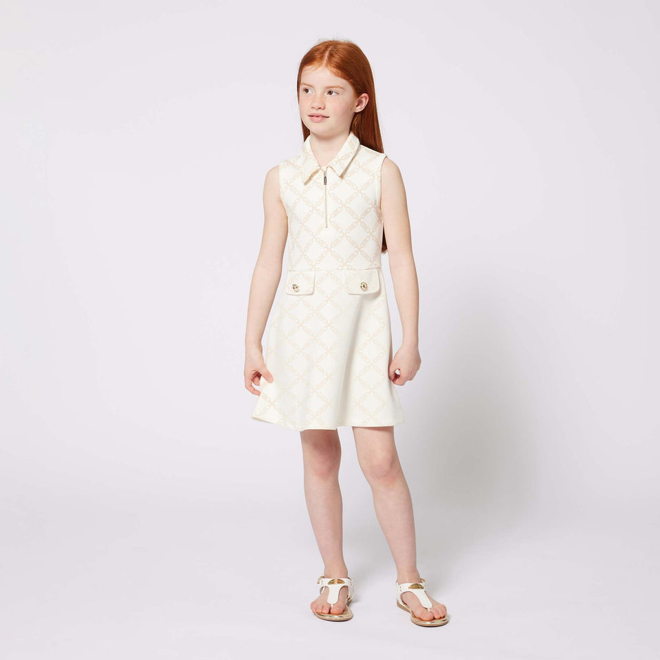 Michael Kors Kinder Meisjes Jurk In Off White