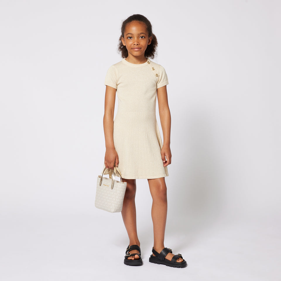 Michael Kors Kinder Meisjes Jurk In Goud