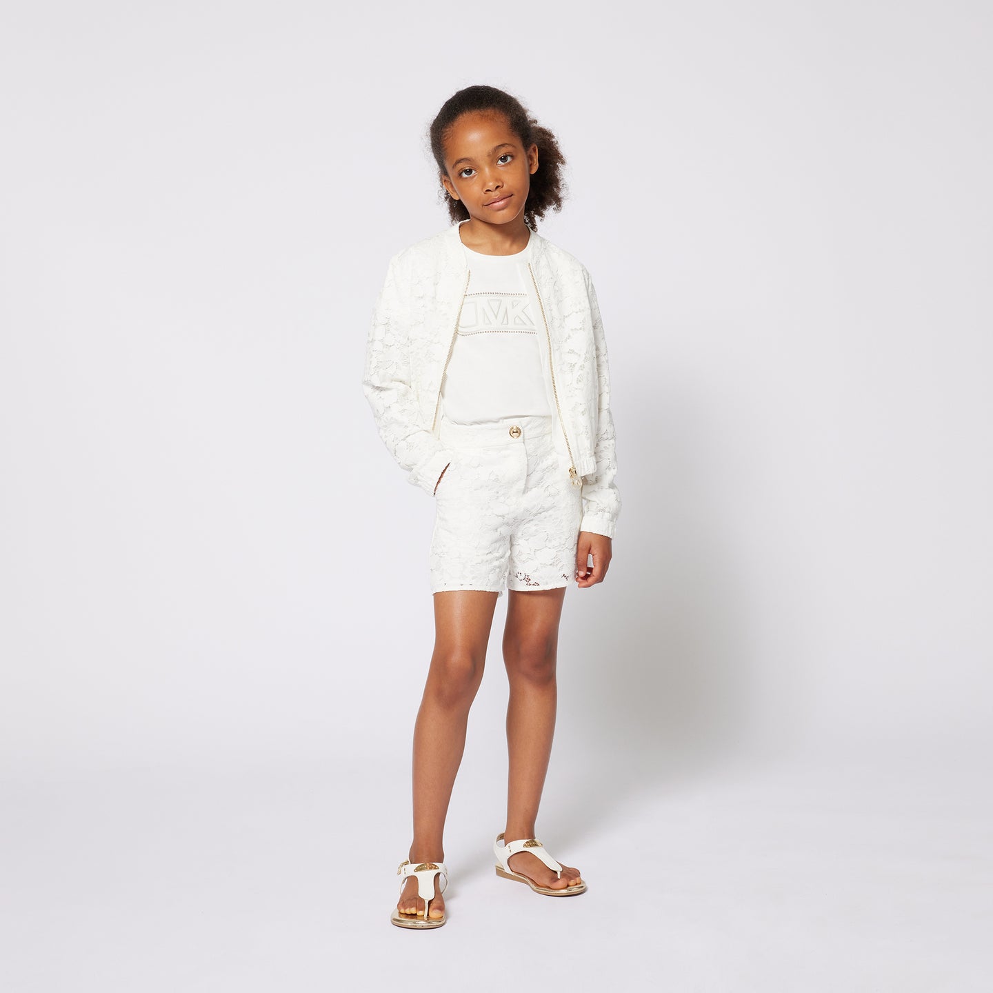 Michael Kors Kids Girls Cardigan in White