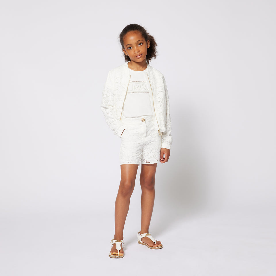 Michael Kors Kinder Meisjes Shorts In Wit