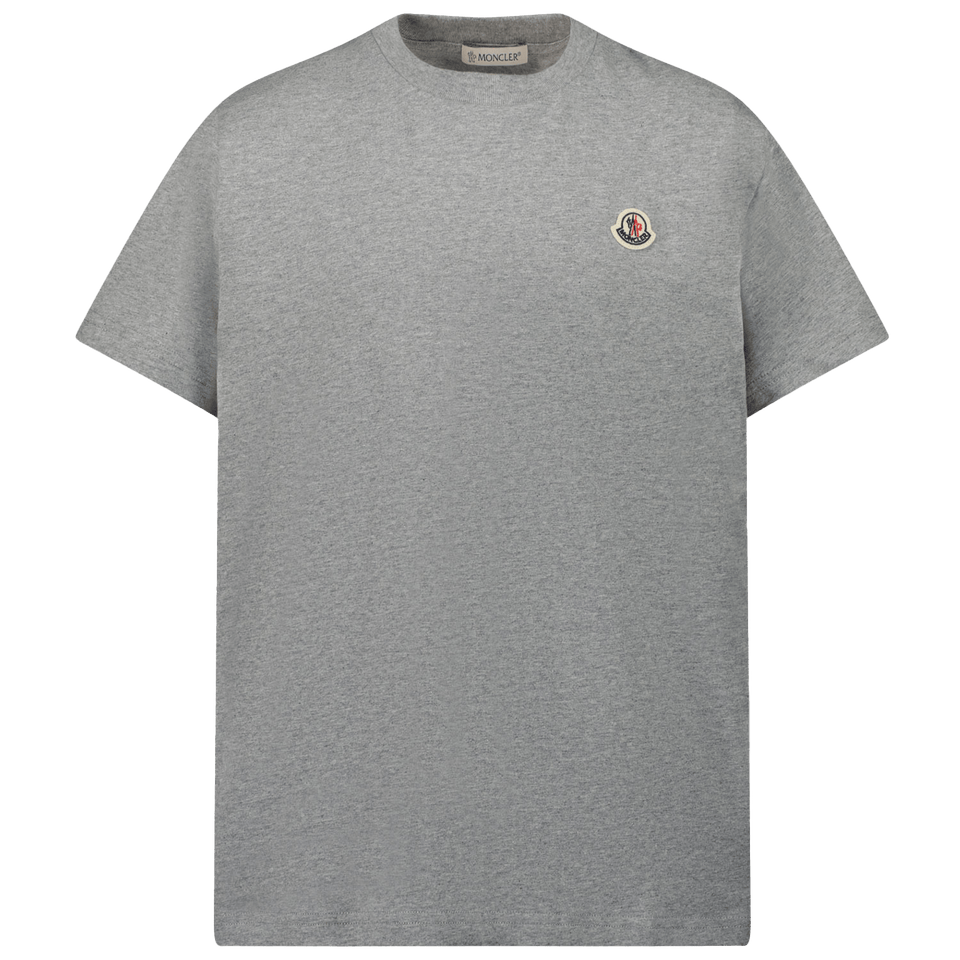 Moncler Kinder Unisex T-Shirt Grijs 4Y