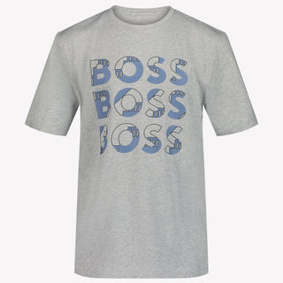 Boss Jongens T-shirt Grijs