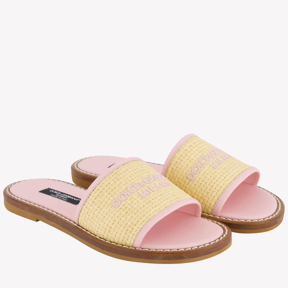 Dolce & Gabbana Meisjes Slippers In Beige