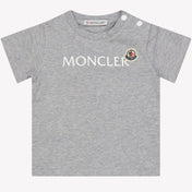 Moncler Bebek unisex tişört gri