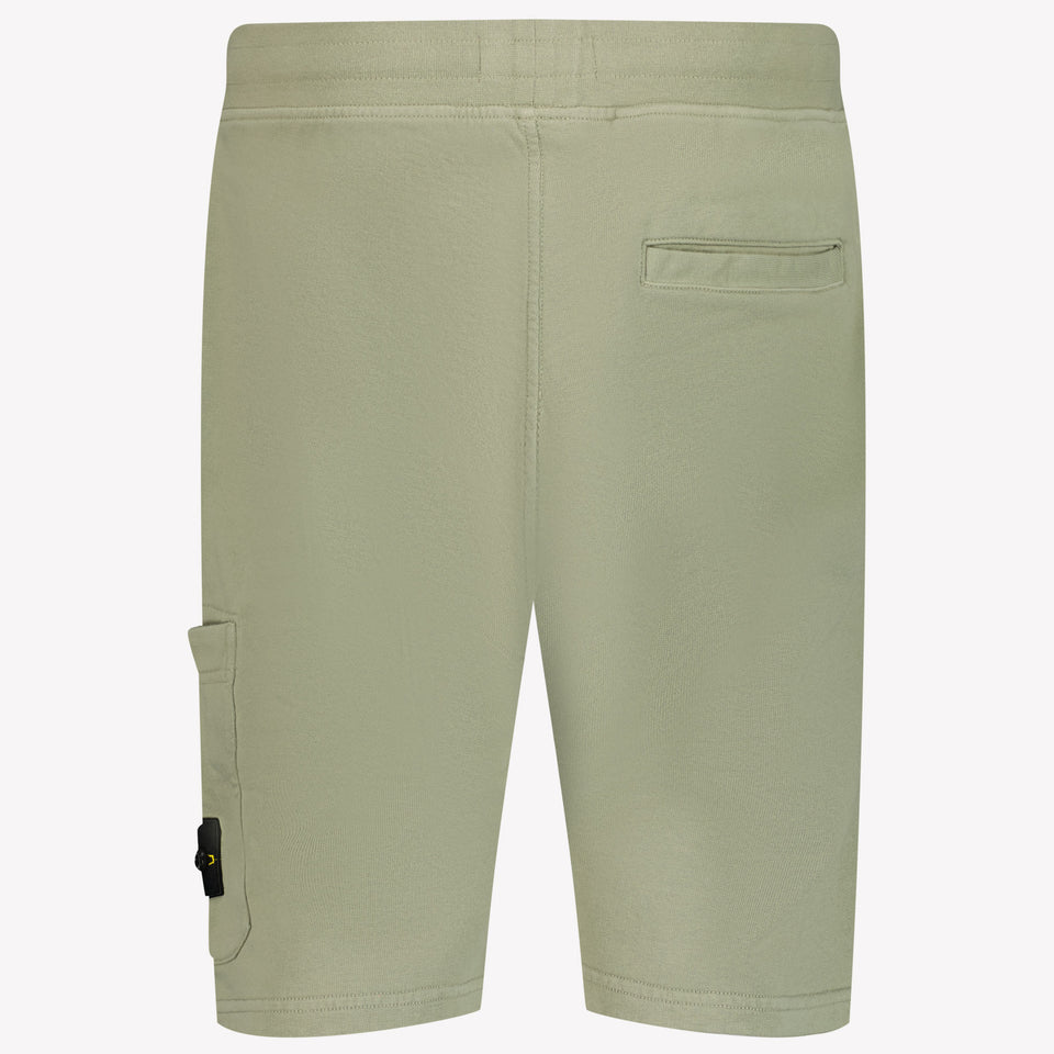 Stone Island Kids Boys Shorts In Olive Green