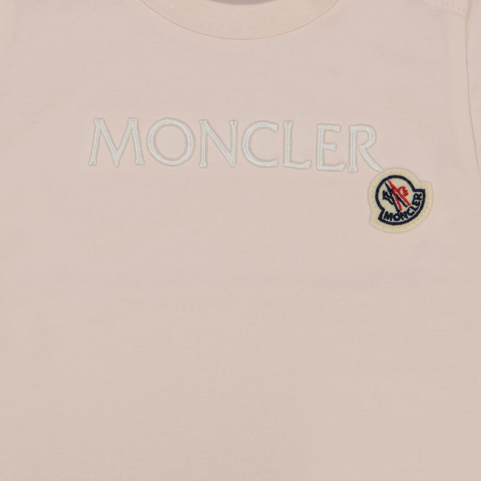 Moncler Baby Meisjes T-Shirt In Licht Roze