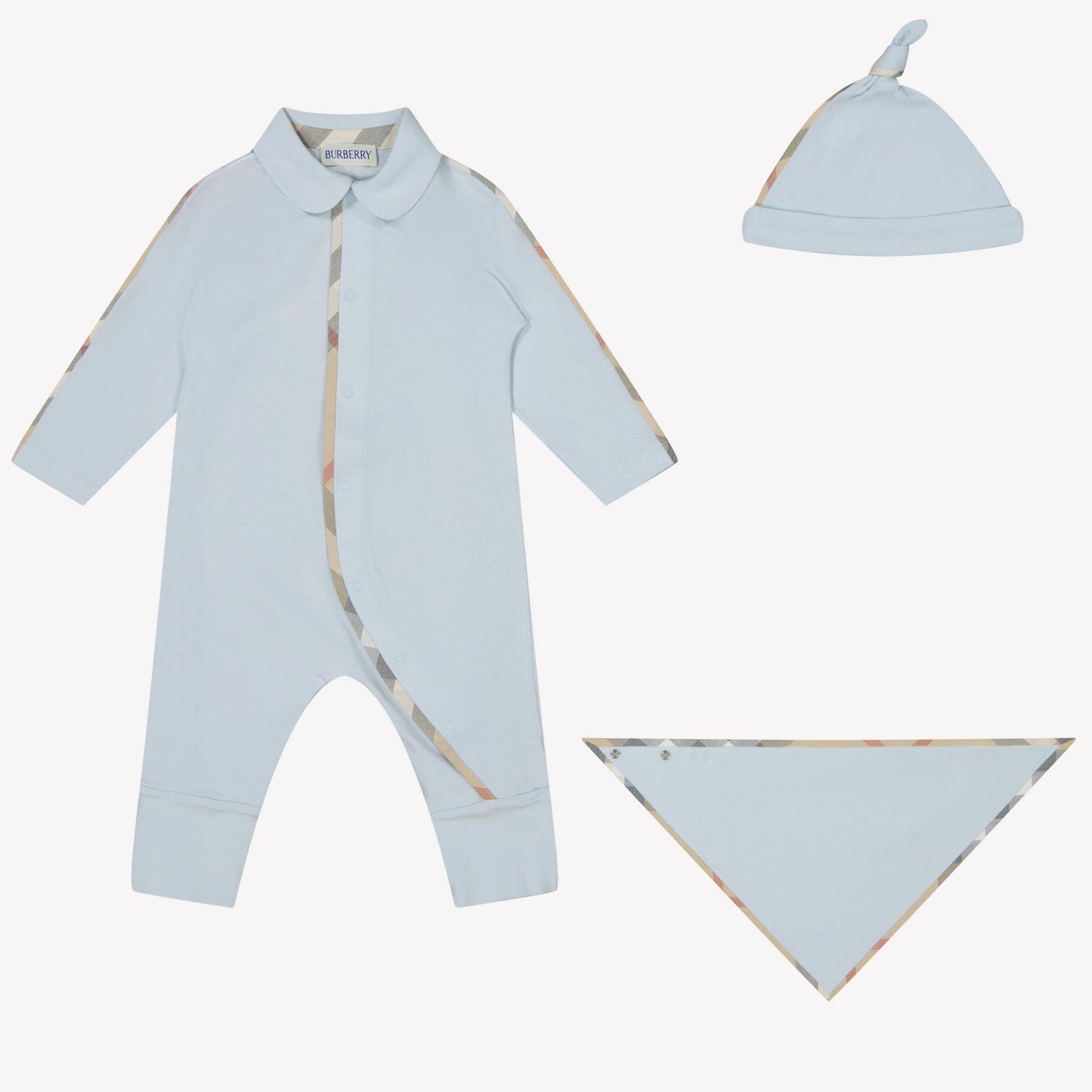 Burberry Baby Jongens Boxpakje In Licht Blauw