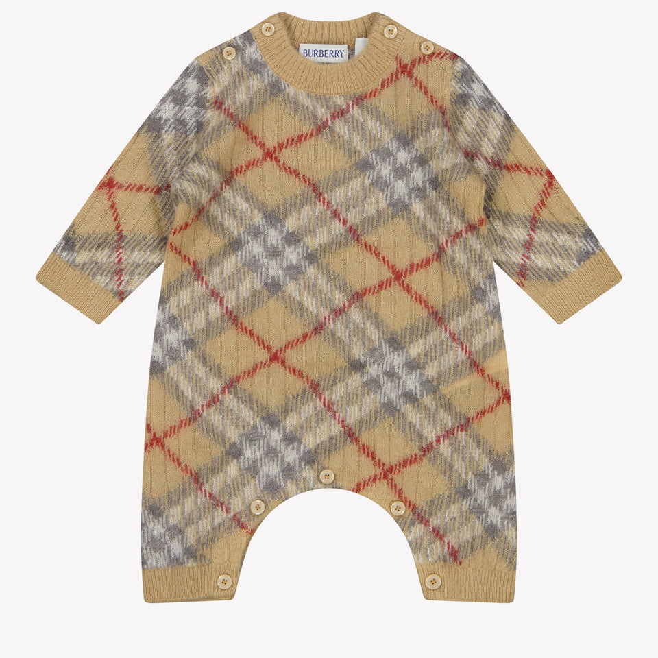 Burberry Camillo Baby Unisex Playsuit in Beige