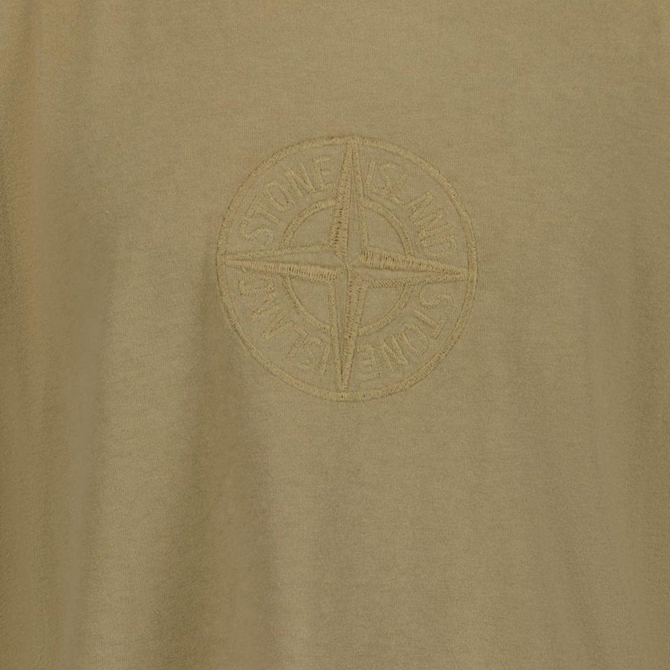 Stone Island Kids Boys in T-Shirt Beige