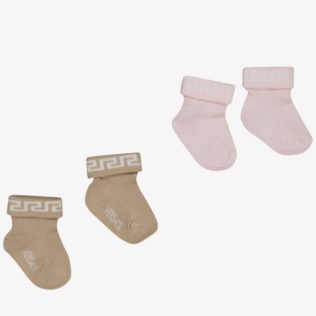 Versace Baby Unisex Sokjes In Roze